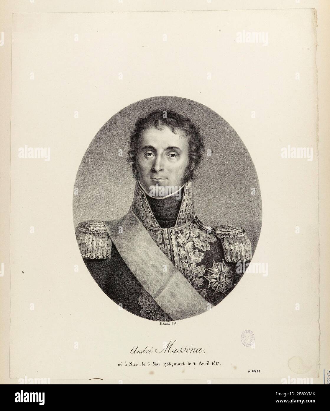 Andre Massena, / nato a Nizza, 6 maggio 1758; morto il 4 aprile 1817. Foto Stock