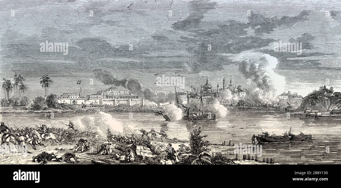 Assedio di Lucknow, Uttar Pradesh, ribellione indiana del 1857 Foto Stock