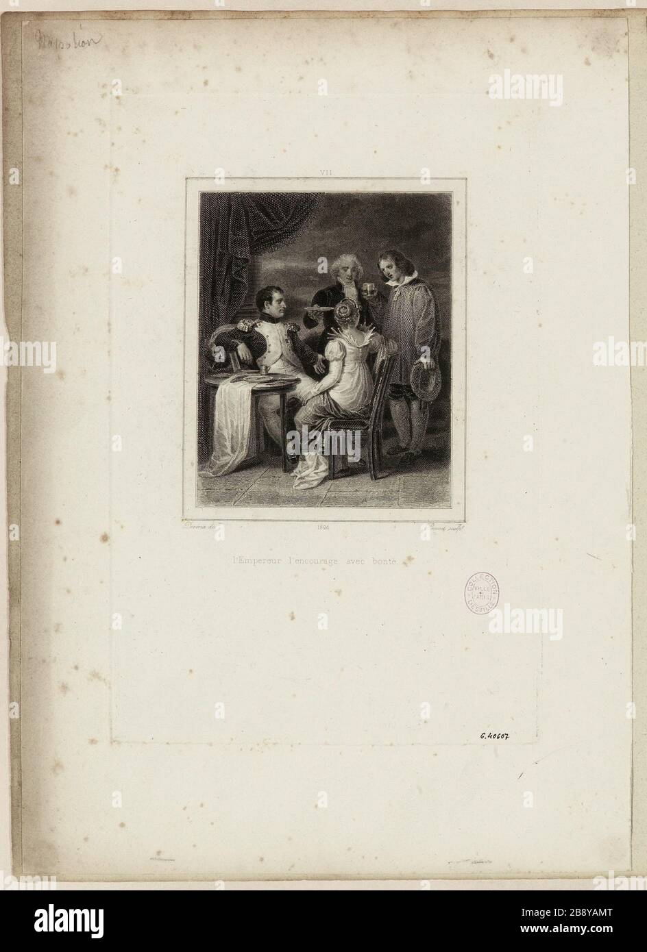 VII. / l'Imperatore incoraggia gentilmente ... Foto Stock