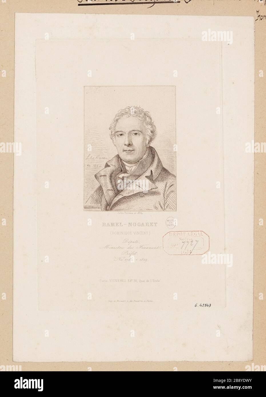 Ramel-Nogaret / (Dpminique Vincent) / MP / Miniqtre Finanza / Prefetto [...] Foto Stock
