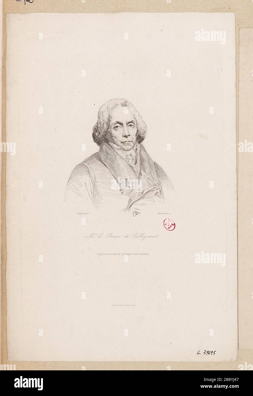 Sig. Prince de Talleyrand. Foto Stock