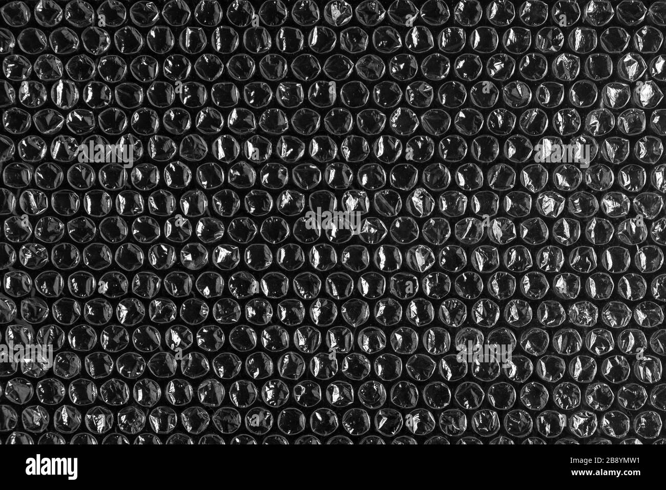 bolla d'aria plastica fondo traslucido, bolla d'aria plastica per imballaggio Foto Stock
