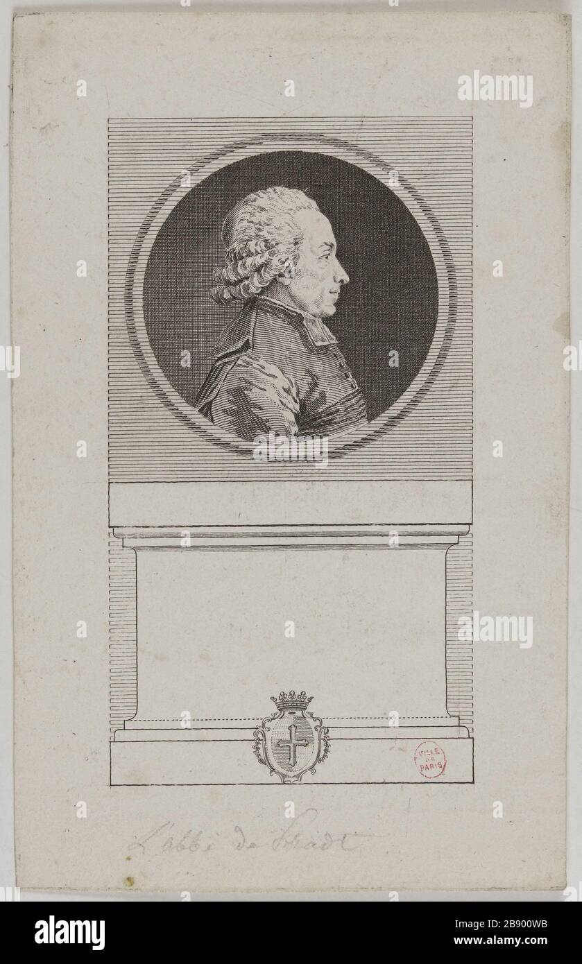 L'abate di Pradt Clero membro di Caux. Charles-François le Tellier (1743-1800). "L'abbé de Pradt, Député du Clergé de Caux". Fisionotrace. Parigi, musée Carnavalet. Foto Stock