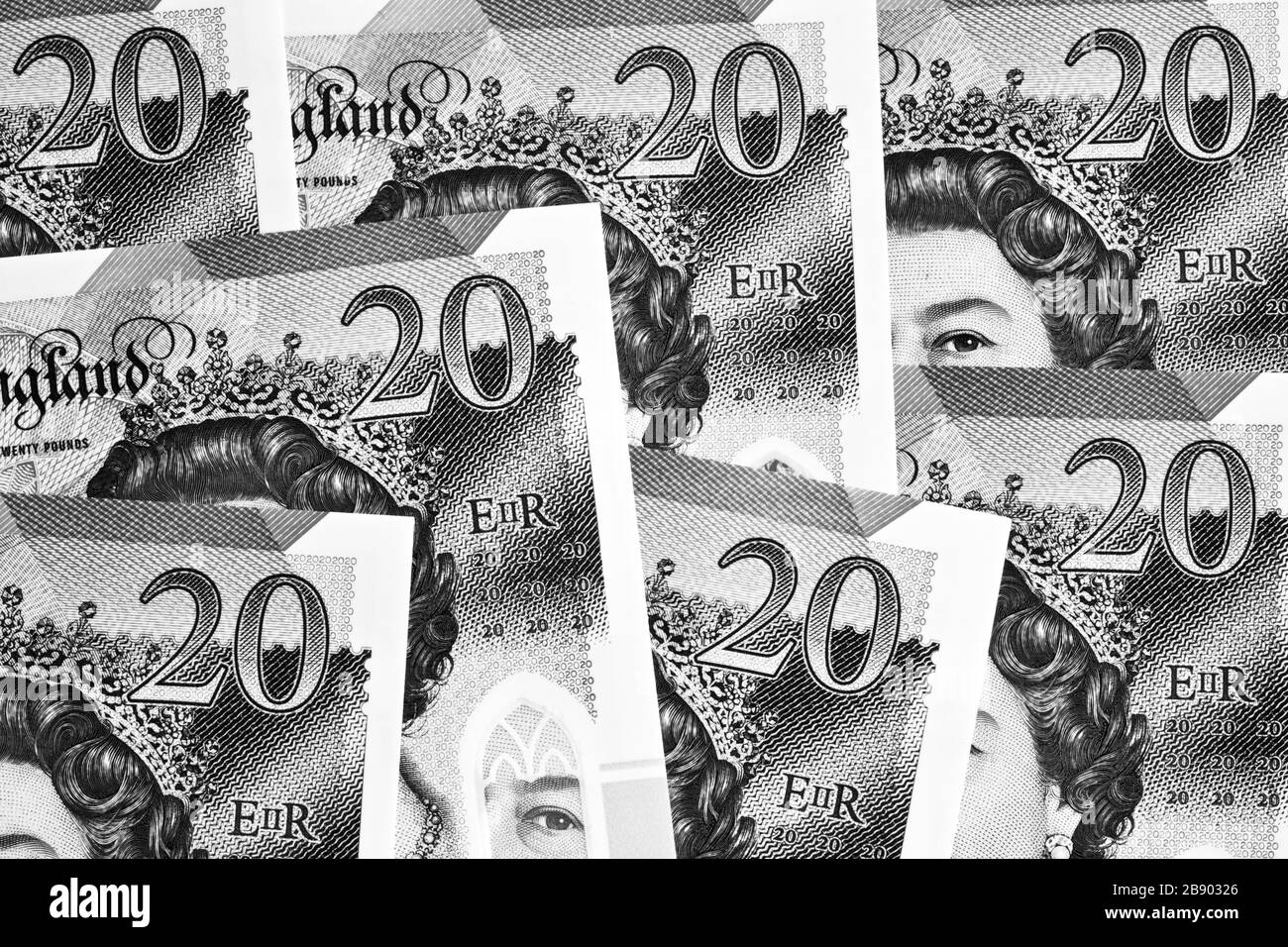 Nuove banconote da £20 della Gran Bretagna Foto Stock