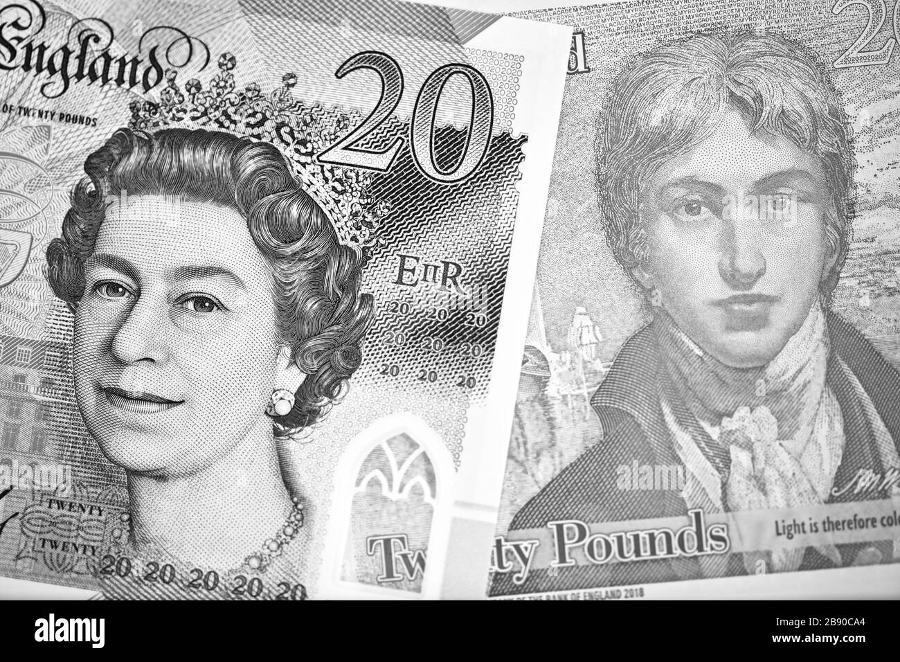 La nuova nota £20 della Gran Bretagna Foto Stock