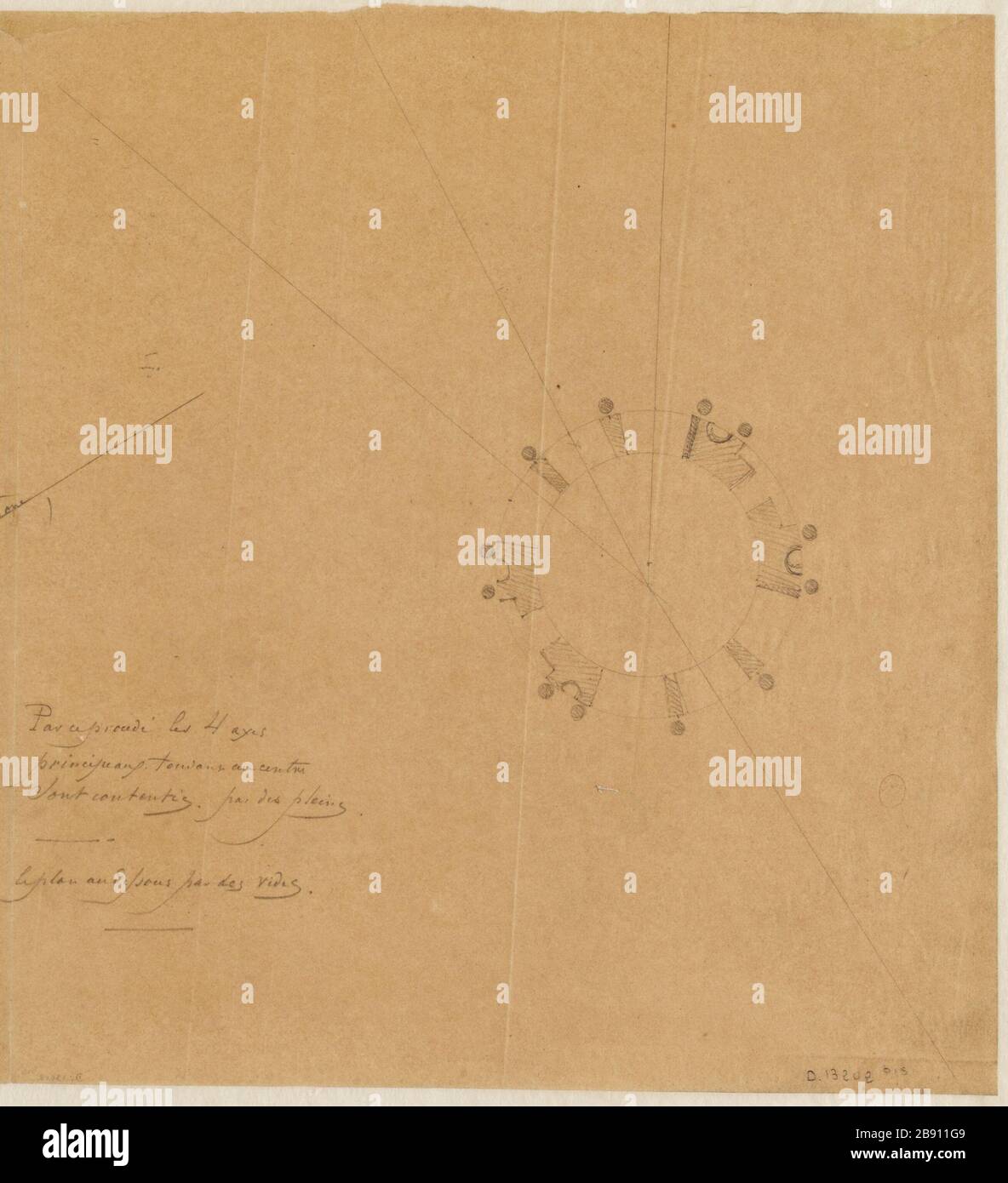 Progetto di monumento per sollevare il trono Foto Stock