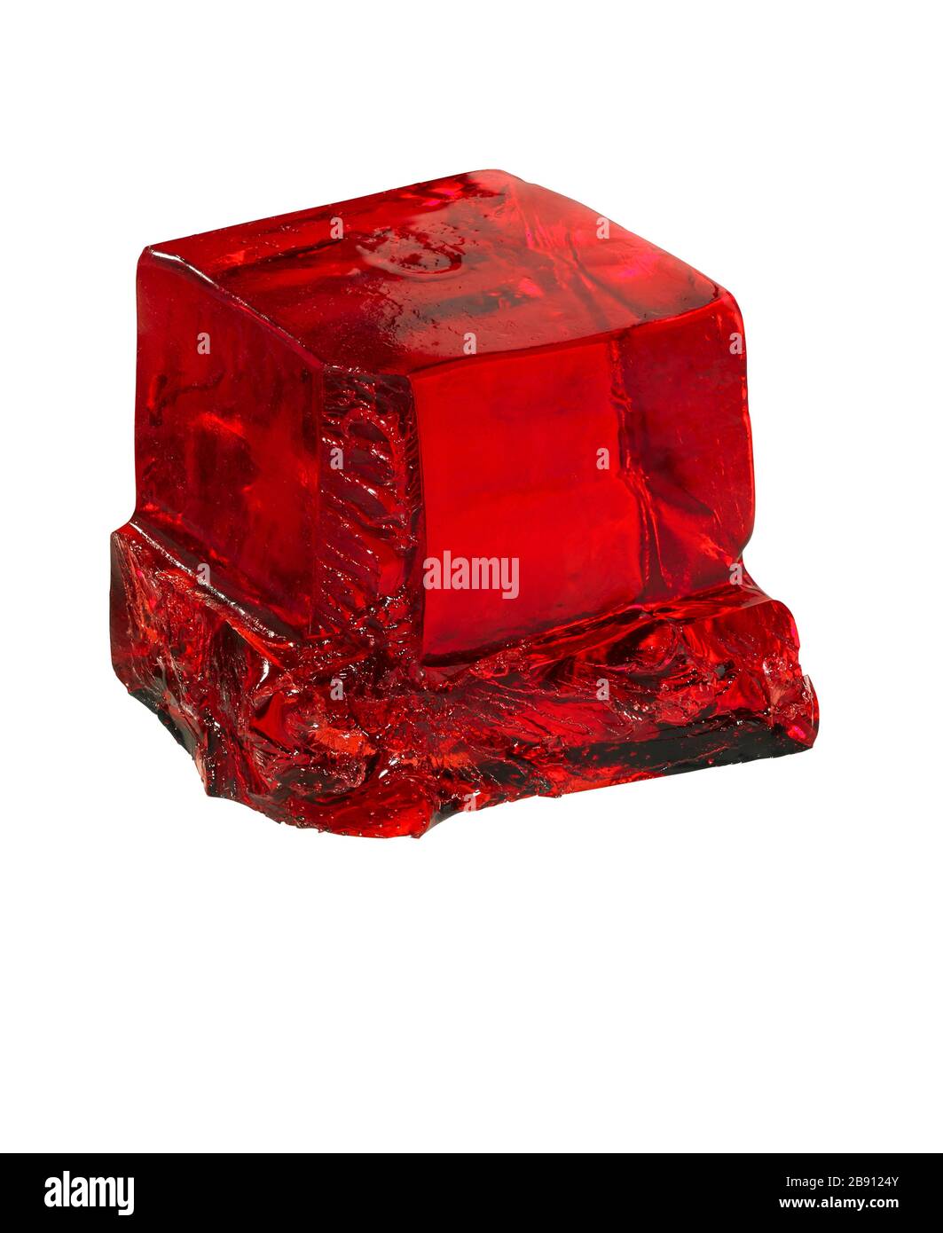 Cubo di gelatina di fragole Foto Stock