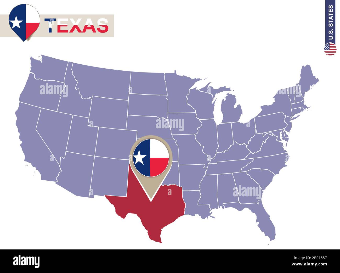 Due Versioni Della Mappa Dello Stato Statunense Del Texas Con La Bandiera Del Texas Evidenziata In Grigio Scuro 163067209