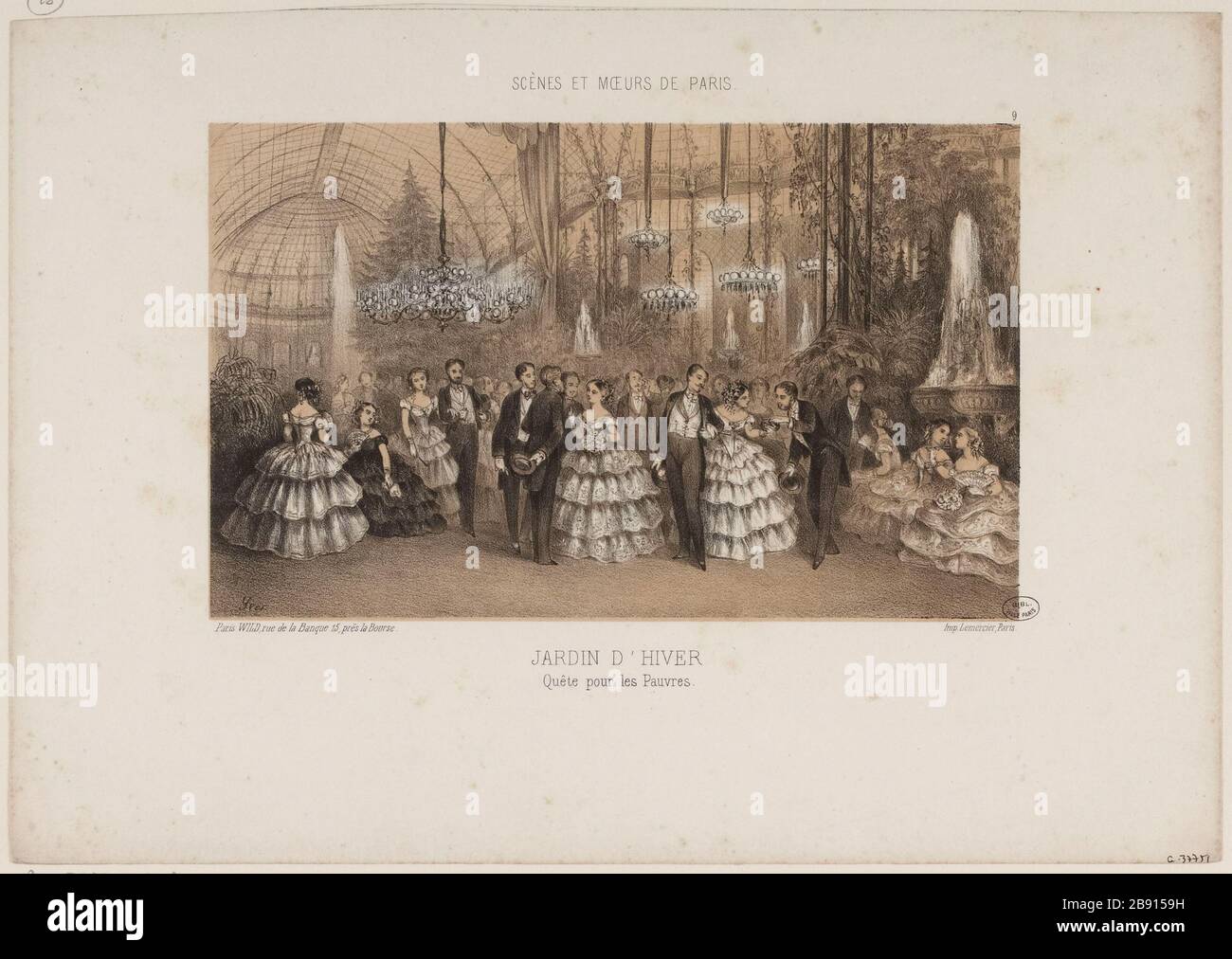 Giardino d'inverno. Alla ricerca dei poveri Foto Stock