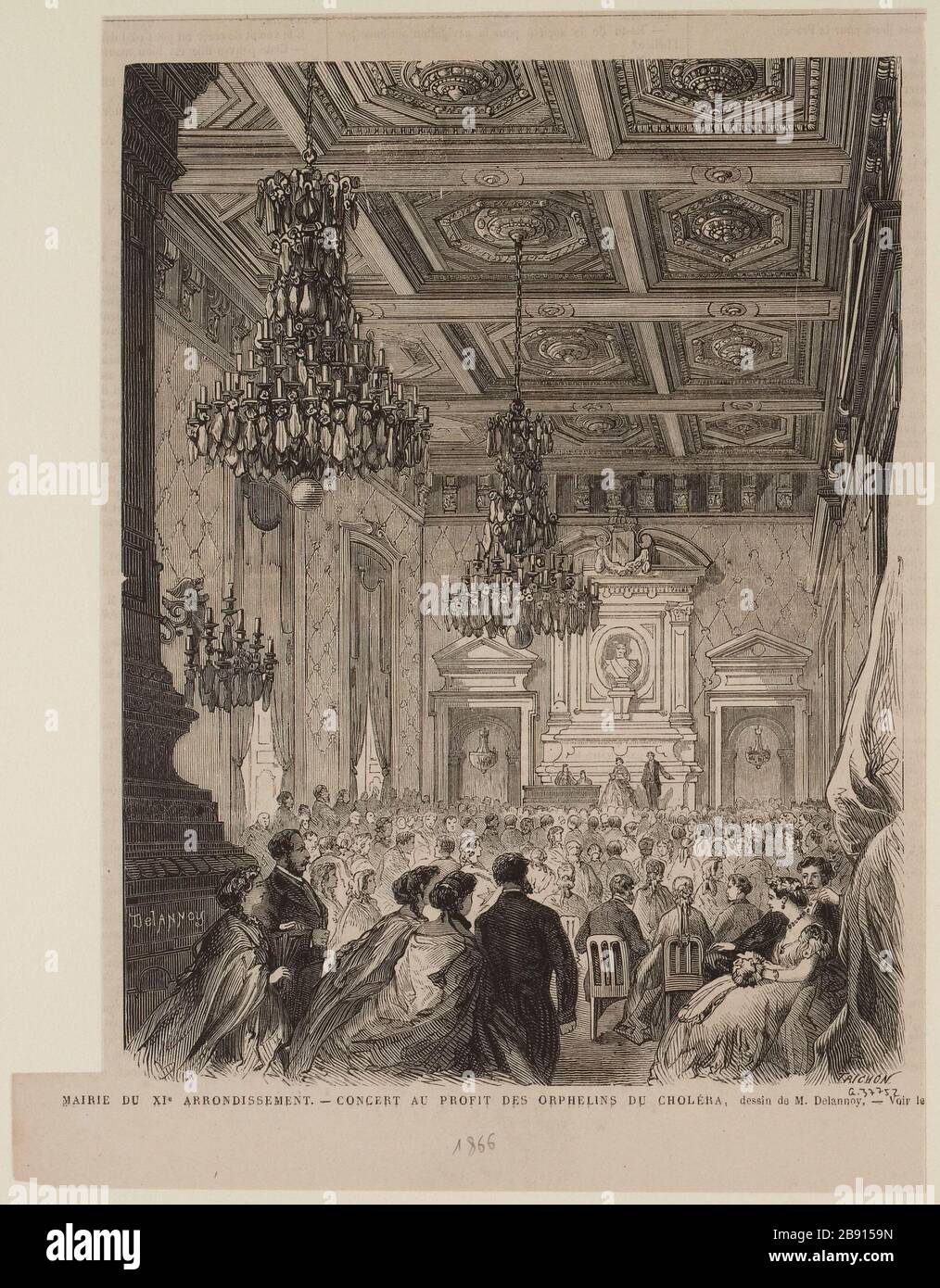 Sindaco dell'undicesimo arrondissement. Concerto in aiuto degli orfani del colera Foto Stock