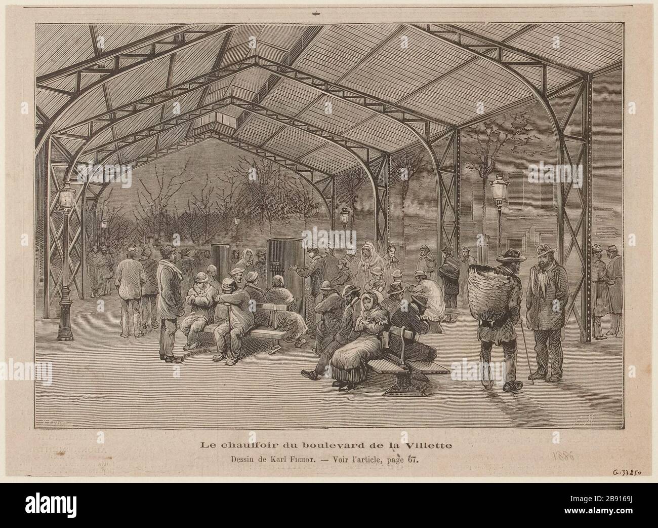 Il freddo a Parigi. - il flofhouse organizzato nella Galleria delle Arti Libere del Campus Martius. Foto Stock