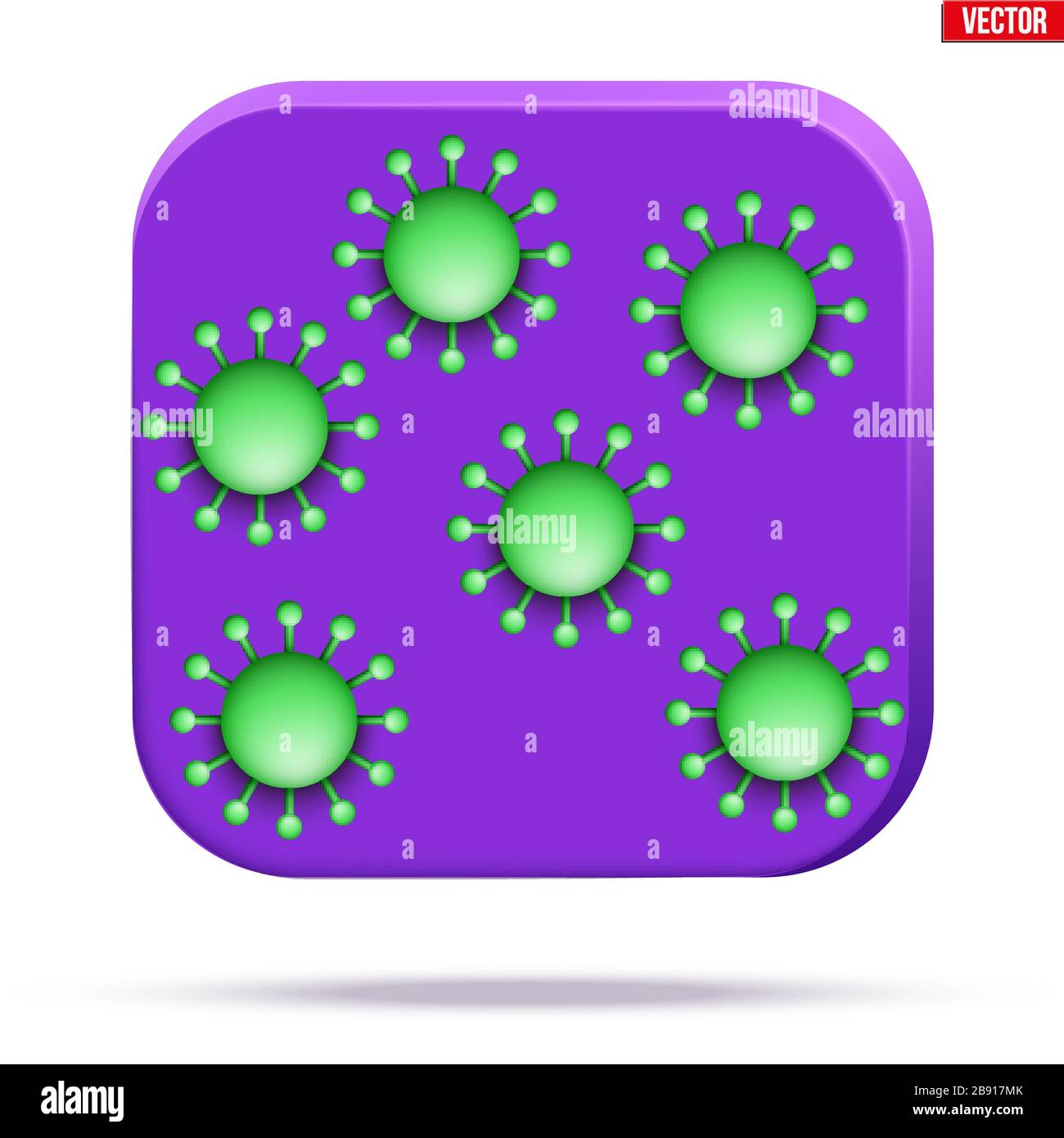 Superficie con virus Illustrazione Vettoriale