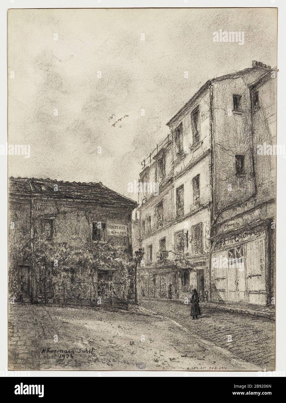 Street Norvins Montmartre (titolo fittizio) Foto Stock