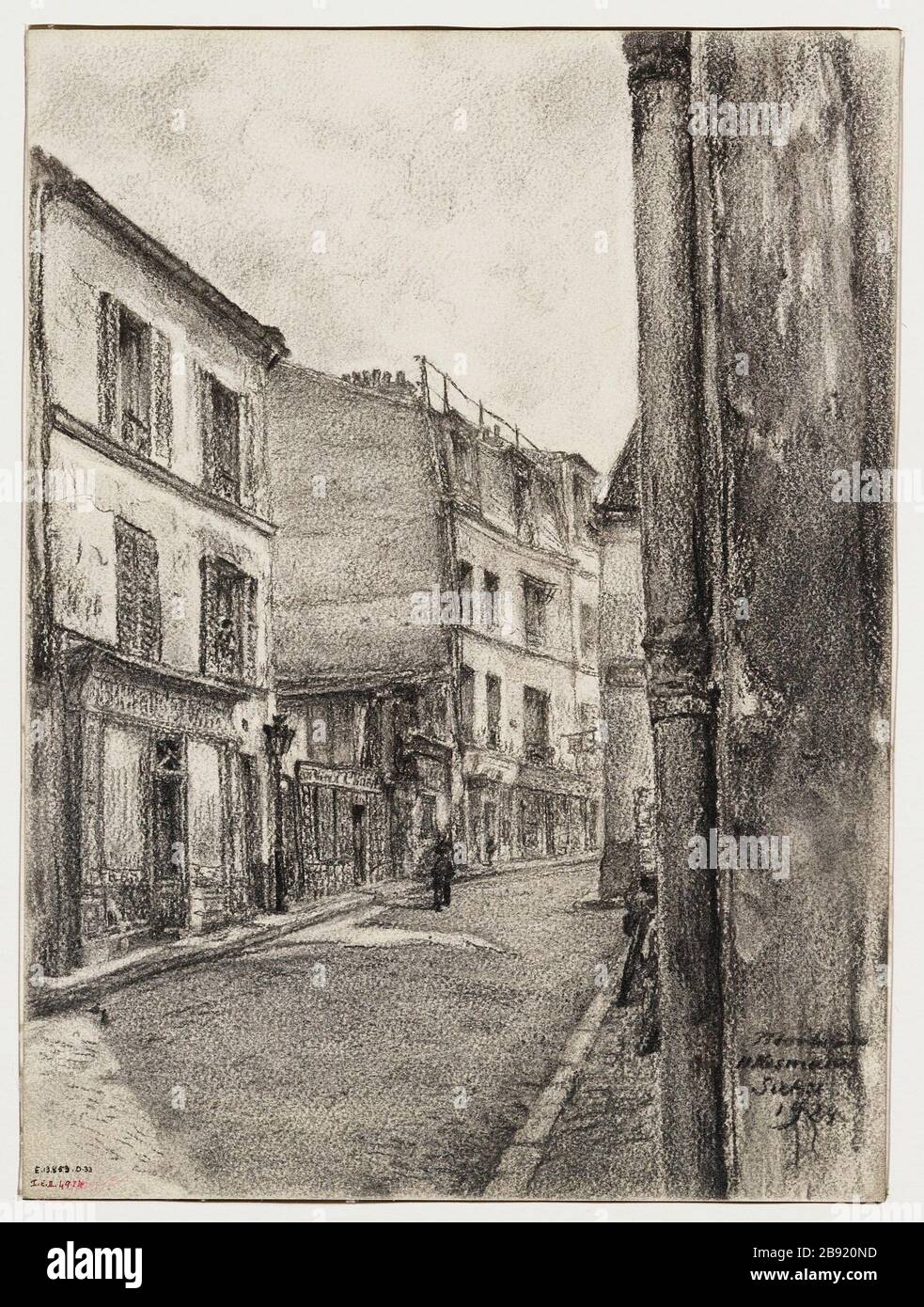 Street Norvins Montmartre (titolo fittizio) Foto Stock