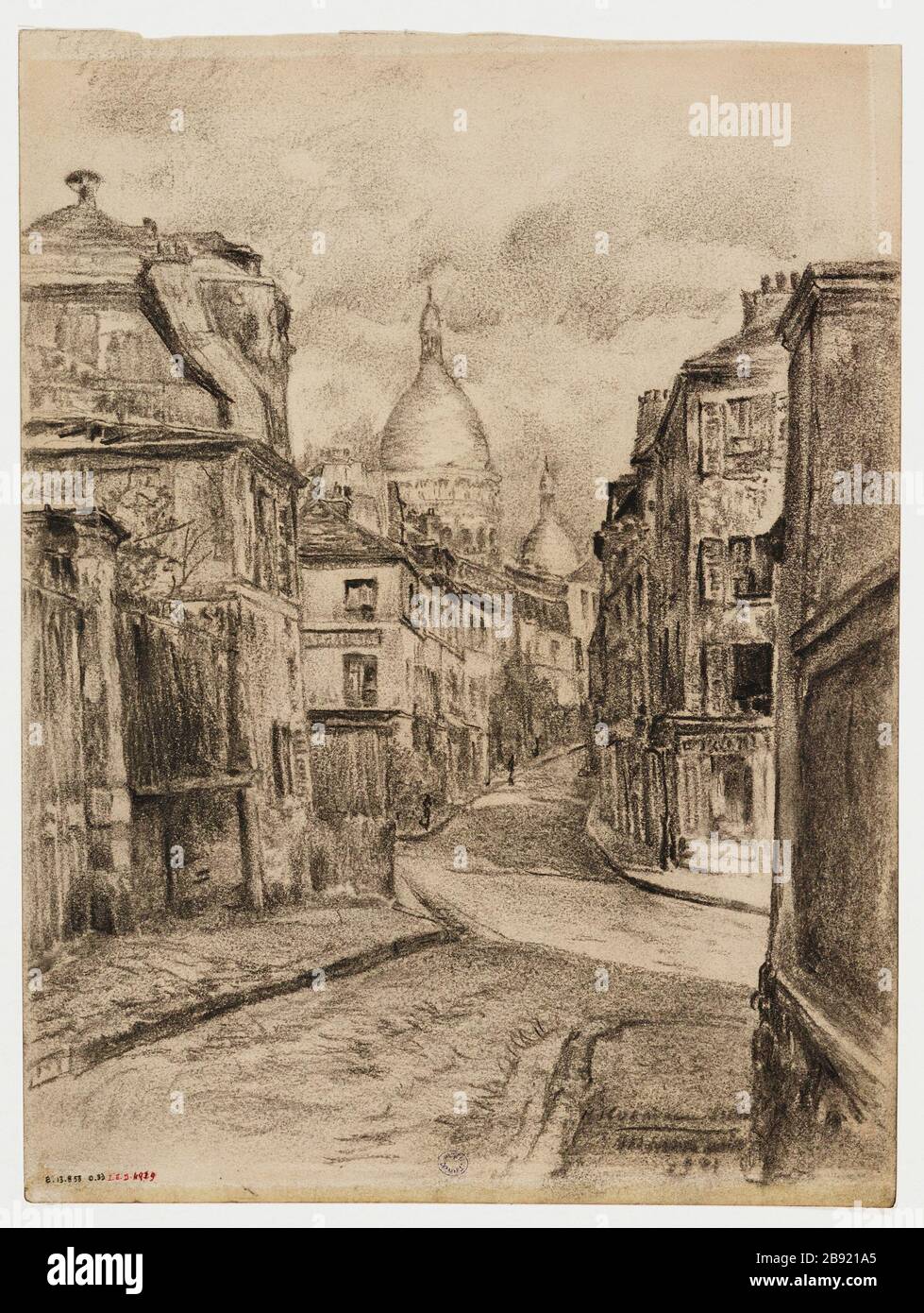 Norvins Street a Montmartre (titolo fittizio) Foto Stock
