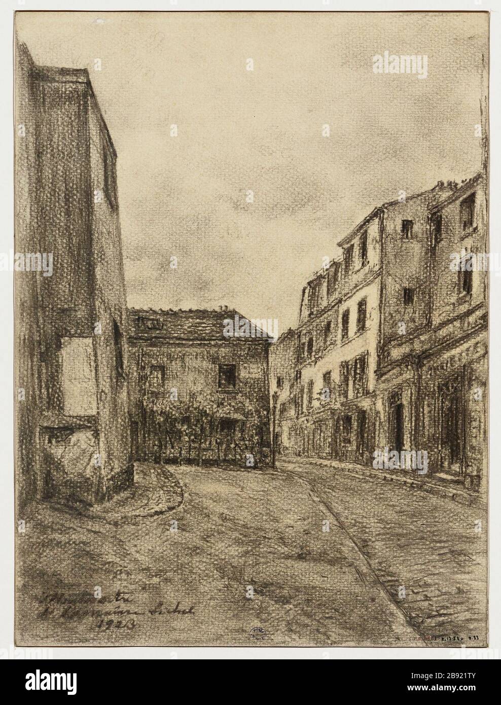 Norvins Street a Montmartre nel 1923. (Titolo fittizio) Foto Stock