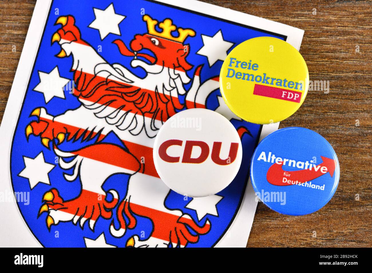 Il FDP mette con il sostegno dell'AFD e del CDU il primo ministro in Turingia, foto simbolica, FDP stellt mit Unterstützung von AFD und CDU den Ministerprä Foto Stock