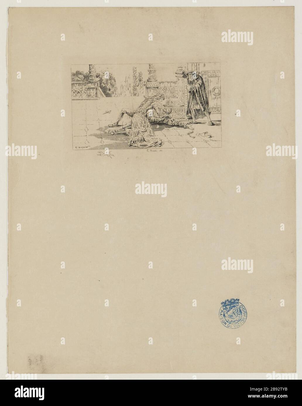 Hernani, atto V, VI Scène: La morte di Hernani Foto Stock