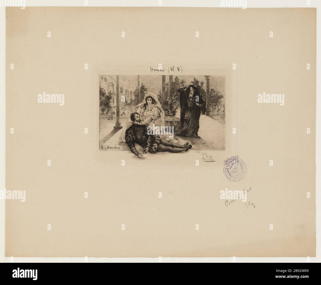 Hernani, atto V, VI Scène: La morte di Hernani Foto Stock