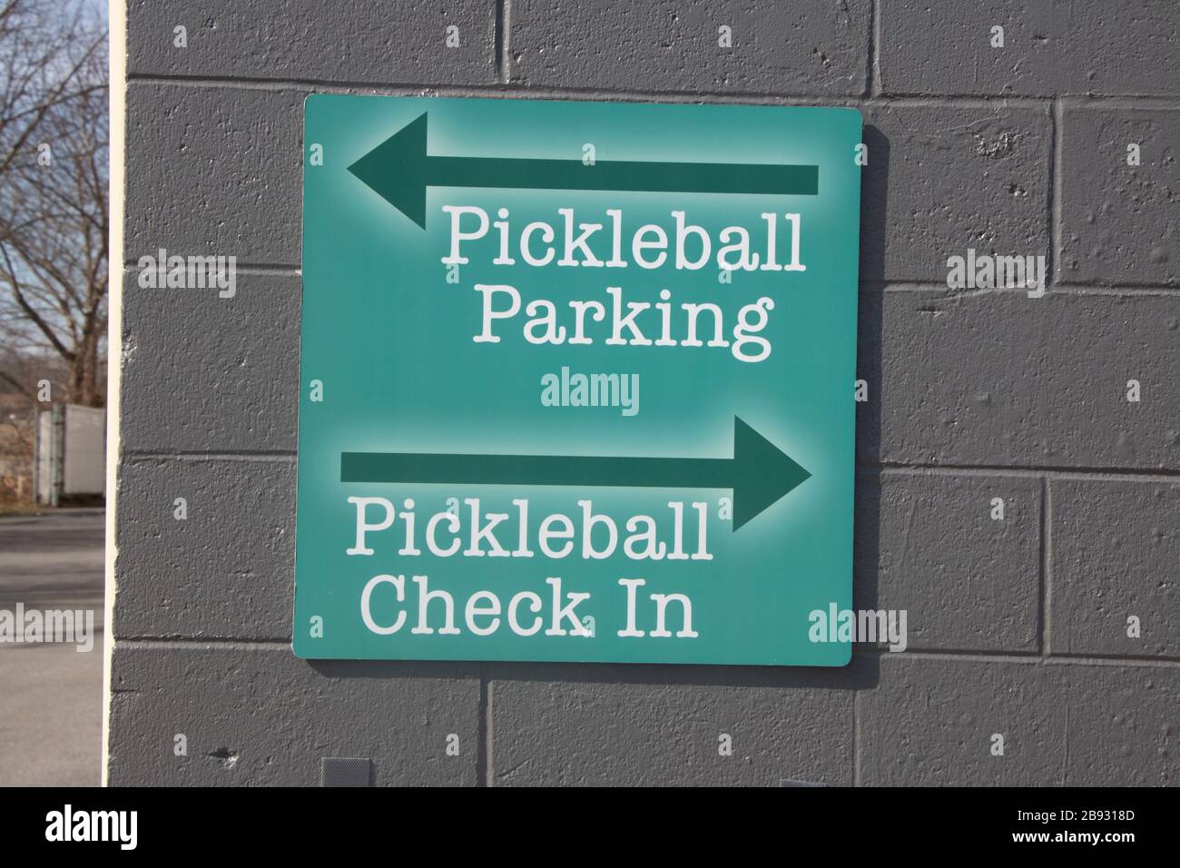 Indicazioni per un Pickleball Park Foto Stock