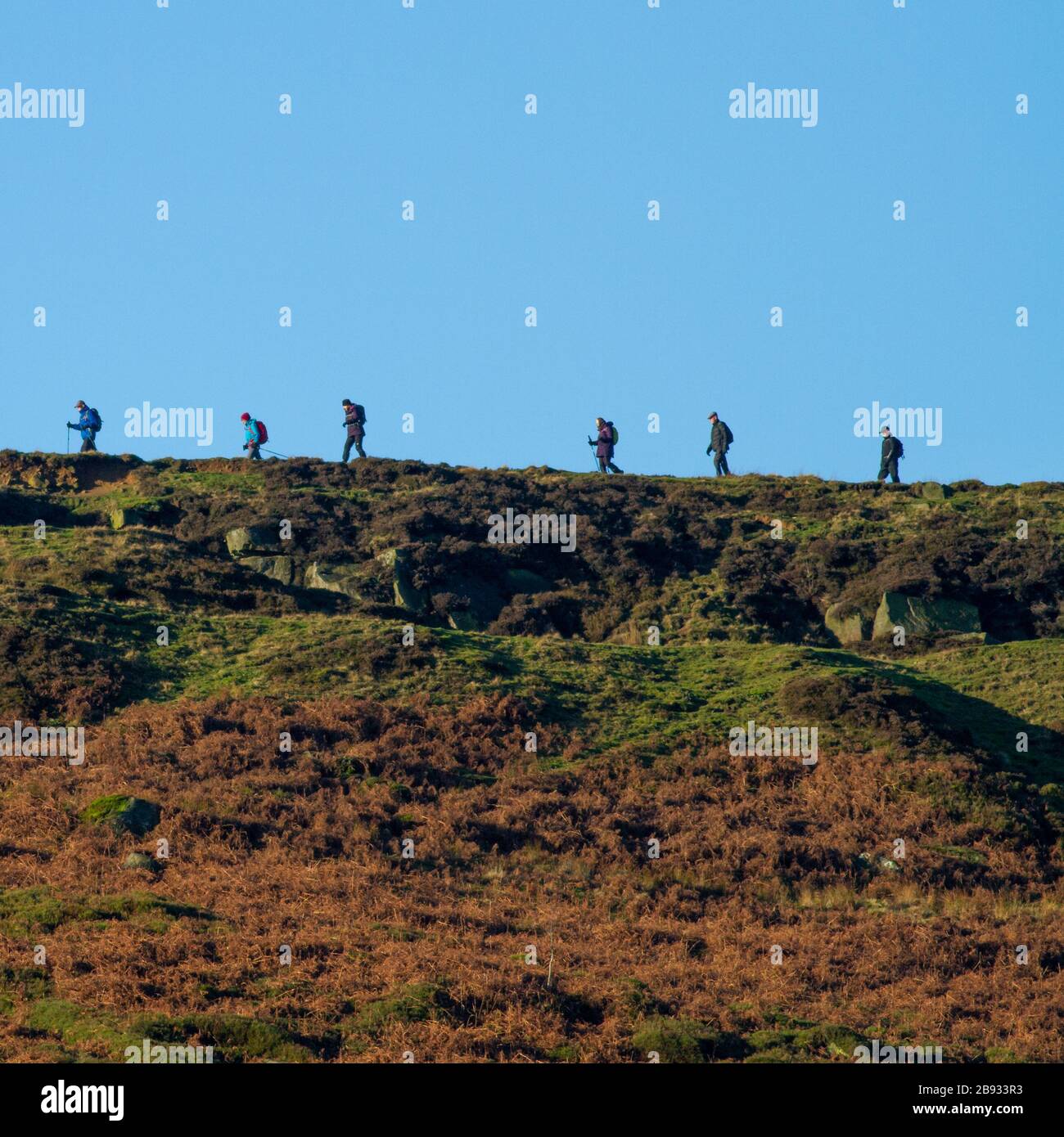Coronavirus: Buon esempio di distanza sociale nelle campagne, il Regno Unito Foto Stock