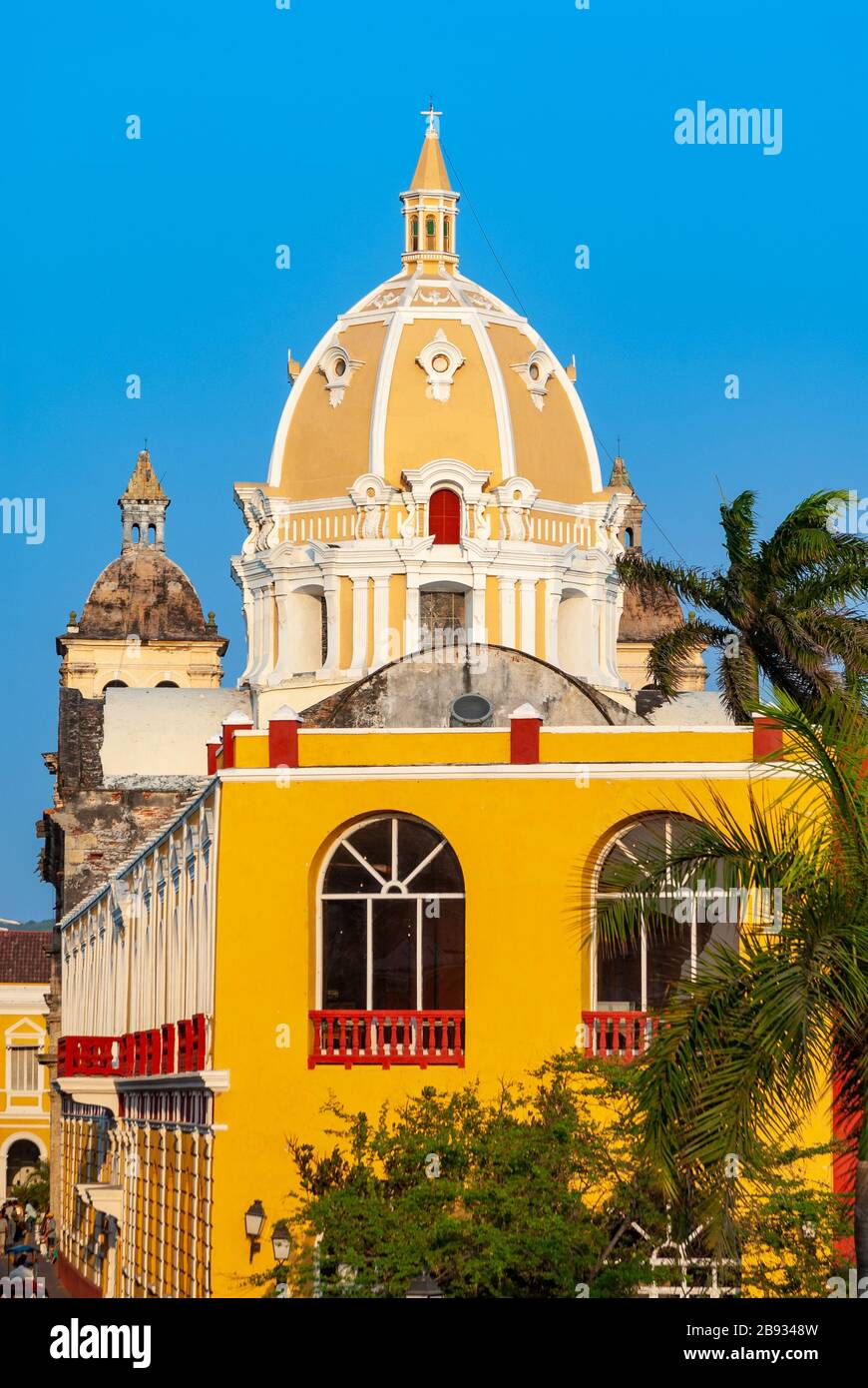 Cupola dell'Iglesia de San Pedro Claver, Cartagena de Indias, Colombia Foto Stock