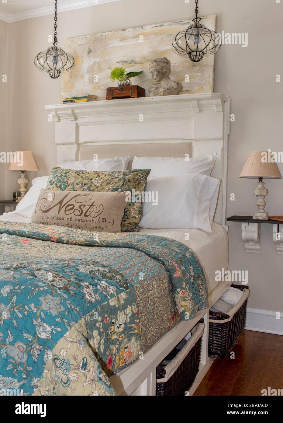 Piccola casa decorazione-camera da letto Foto Stock