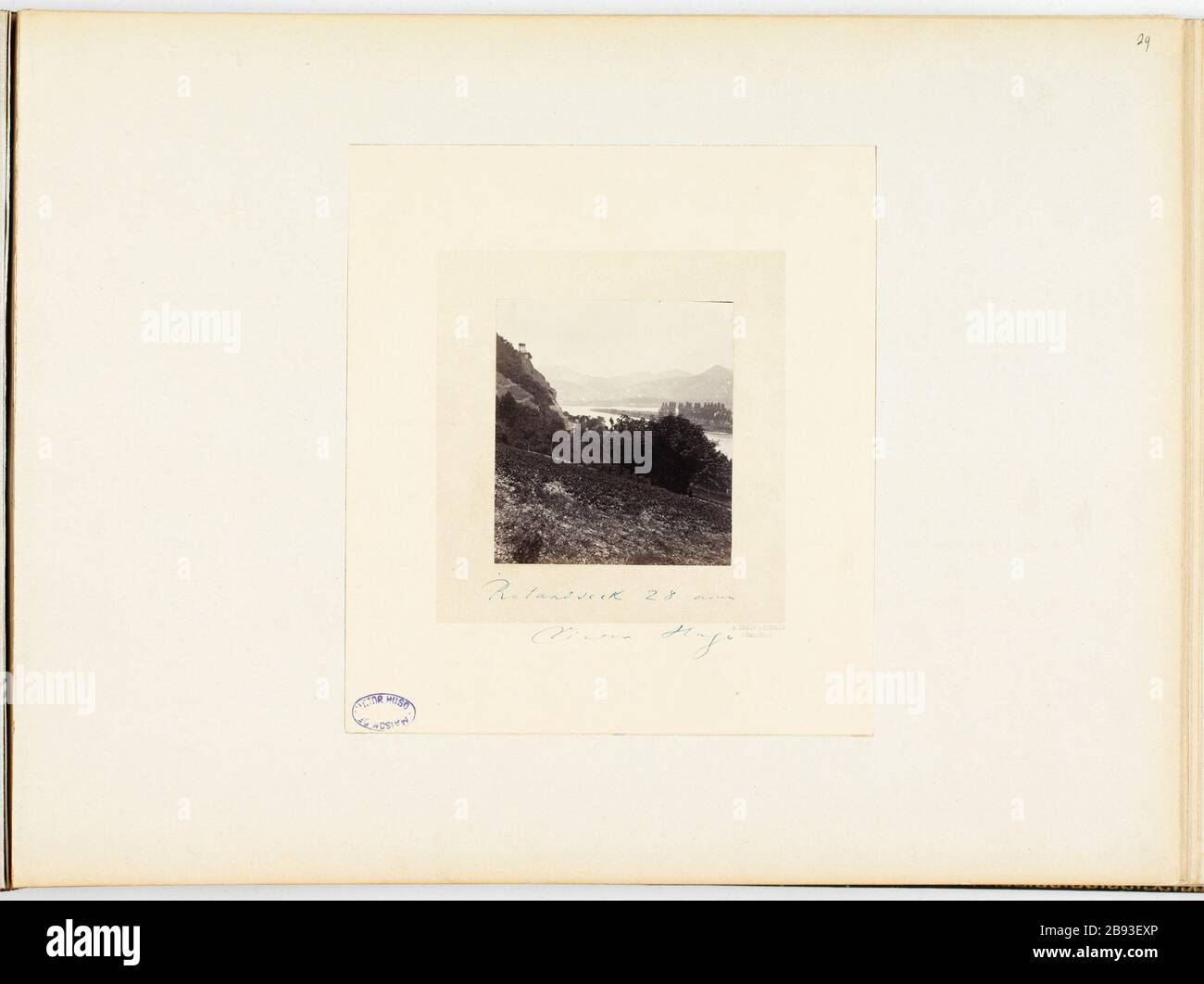 Rolandseck "Rolandseck". Photographie de Braun et Cie Tirage sur papier albuminé. 1865-1871. Parigi, Maison de Victor Hugo. Foto Stock