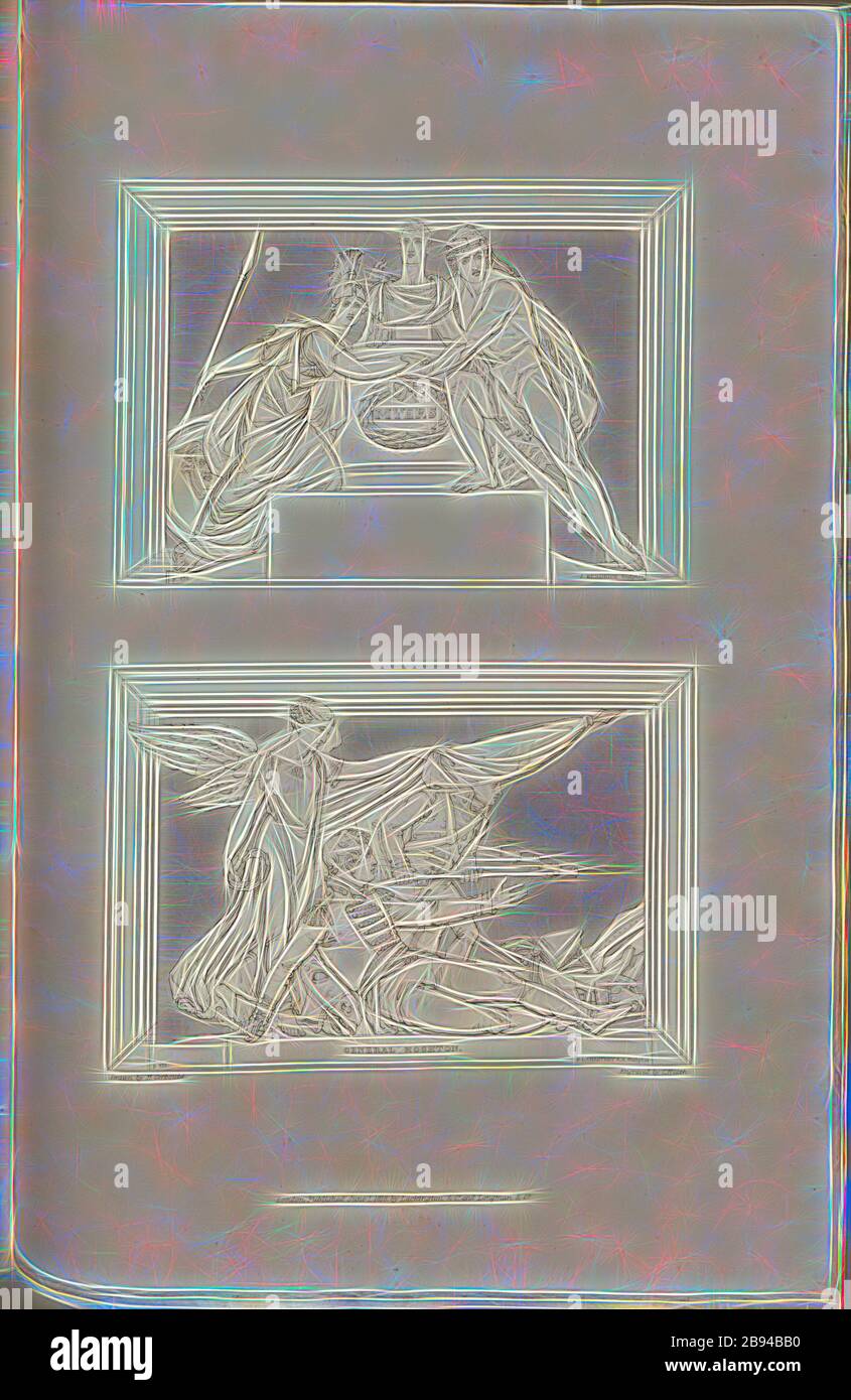 Il generale Hoghton e Sir William Myers, monumenti al generale Daniel Hoghton e Sir William Myers, firmato: Disegnato da H. Corbould, inciso da C. Heath, pubblicato da Lackington & Co. E Longman & Co., Pl. LXV, dopo p. 470, Corbould, H. (disegno), Heath, C. (incisione), Lackington & Co. (Publ.), Longman & Co. (Publ.), William Dugdale, Henry Ellis: La storia della Cattedrale di San Paolo a Londra, dalla sua fondazione: Estratto da carte originali, dischi, libri di leiger e altri manoscritti. Londra: Stampato per Lackington, Hughes, Harding, Mavor, e Jones, e Longman, Hurst, Rees, Orme, A. Foto Stock