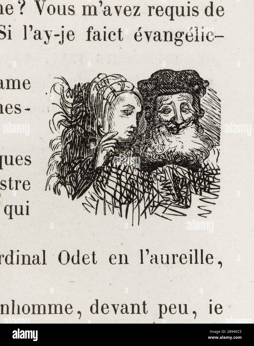 Fiducia. Illustrazione per Honoré de Balzac, The Tales comical, Parigi: General Society Library, 1855 (rating: R8 ° Cc1405) Gustave Doré (1832-1883), dessinateur et Adrien Lavieille (1818-1862), graveur. "Sicurezza." Illustrazione pour Honoré de Balzac, 'Les Contes drolatiques', Parigi : Société générale de librairie, 1855'. Gravure sur bois. Parigi, Maison de Balzac. Foto Stock