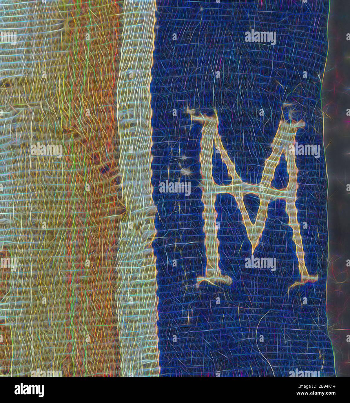Il pescato miracoloso (arazzo), Hendrick Mattens (fiammingo), dopo Raffaello (italiano, 1483-1520), circa 1630, lana, 162 -1/4 x 195-1/4 in., monogramma, tessuto, lato sinistro del bordo inferiore: BB [cifrario per Brabante-Bruxelles], monogramma, tessuto, metà inferiore del bordo destro: HM [iniziali sovrapposte per Hendrick Mattens], tessile e Moda Arti, Reimagined by Gibon, disegno di calda allegra luce di luminosità e raggi di luce radianza. Arte classica reinventata con un tocco moderno. La fotografia ispirata al futurismo, abbracciando l'energia dinamica della tecnologia moderna, del movimento, della velocità e rivoluzionando il culto Foto Stock