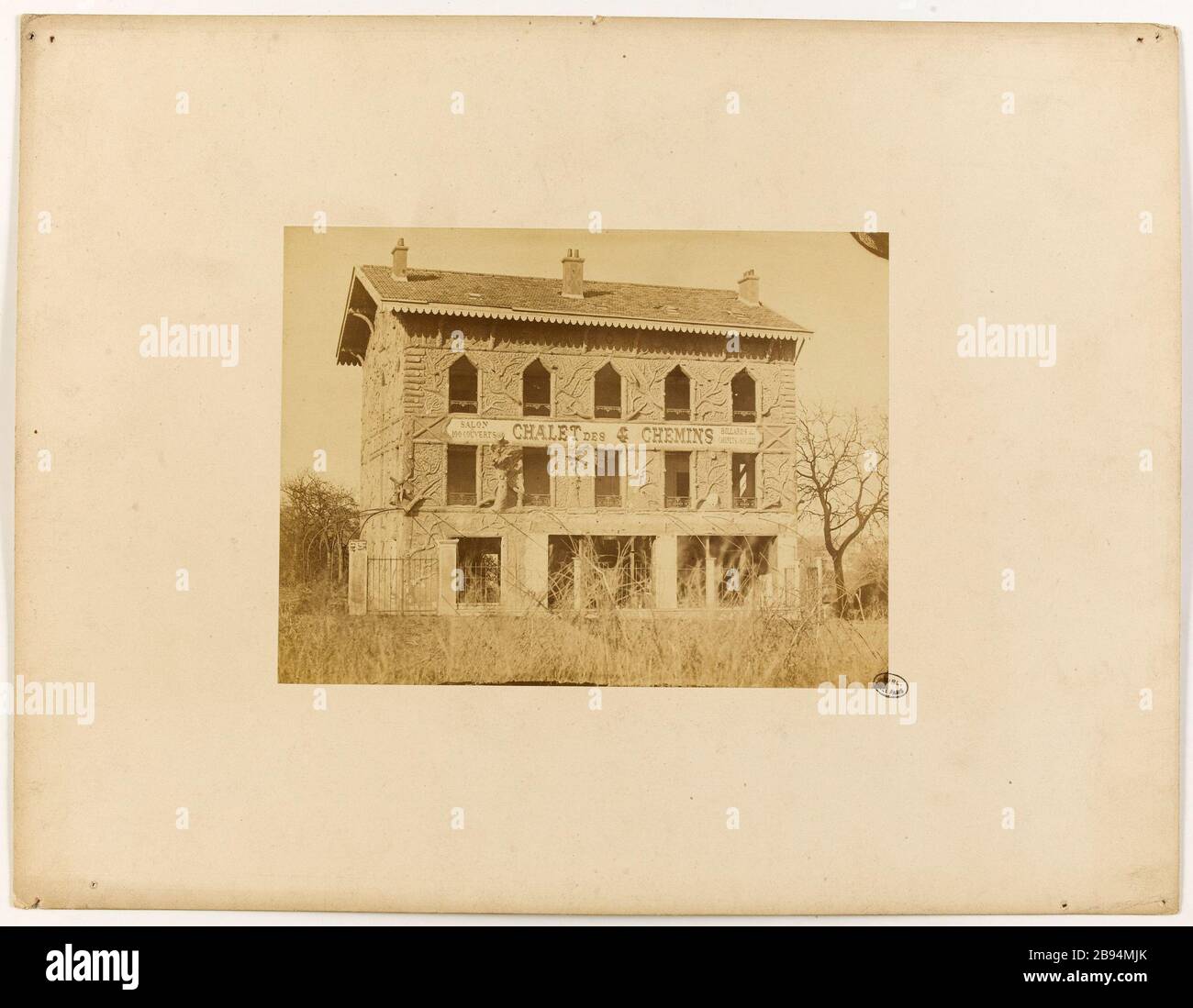 Chalet des 4 chemins Chalet des 4 chemins. Anonima fotographie. Tirage sur papier albuminé. Parigi, musée Carnavalet. Foto Stock