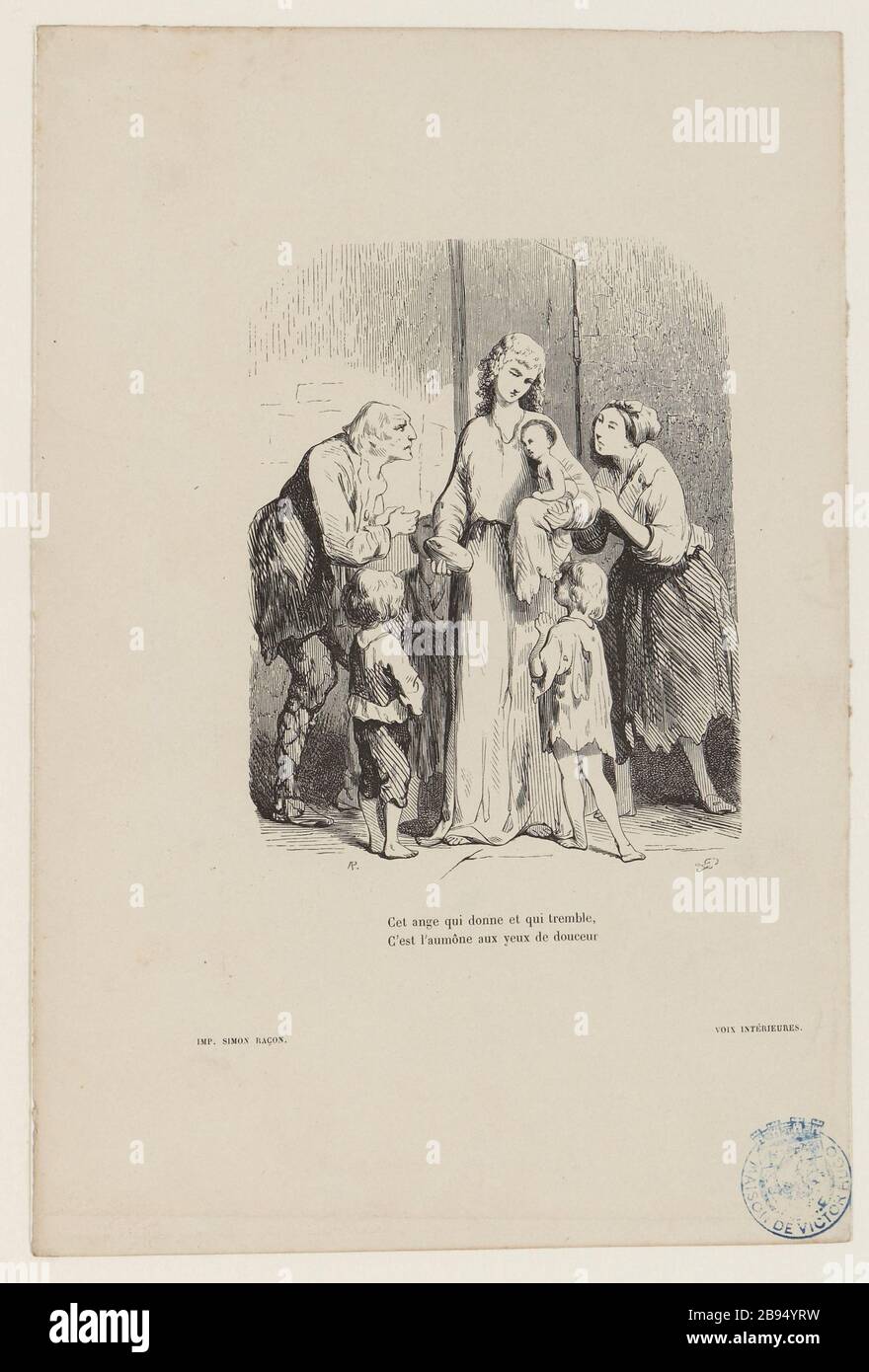 [La voce interiore, V, Dio è sempre là] questo angelo che dà e che trema è elemosina agli occhi della dolcezza Foto Stock