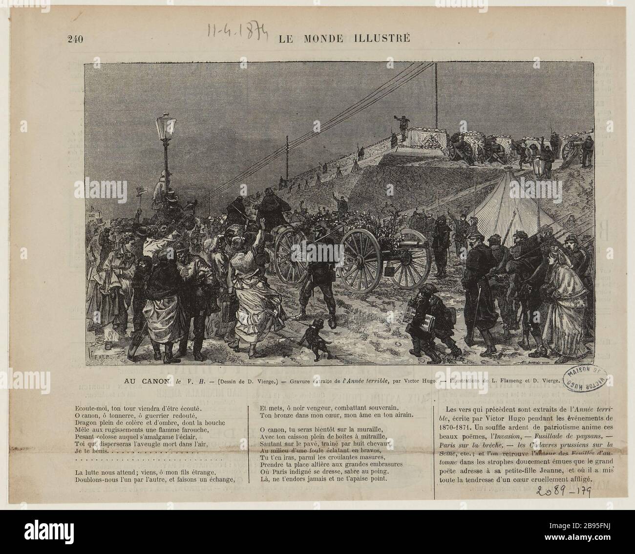 [L'anno terribile] Canon V. H. Foto Stock