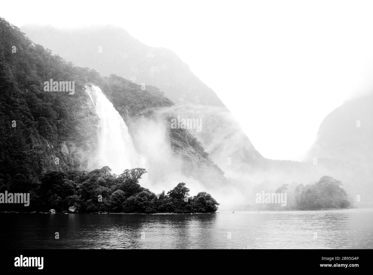 Cascate di Milford Sound, Nuova Zelanda Foto Stock