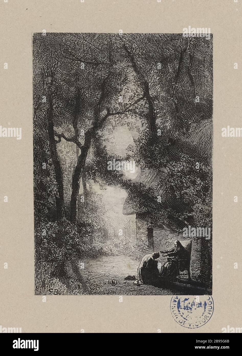 [Les Miserables, prima parte, Libro i, Capitolo VIII] la vostra benedizione, dice il Vescovo Foto Stock