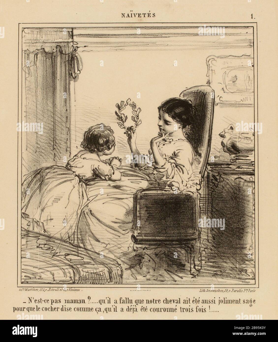 . Ingenuità [No.1 board] (listed Security (letter)) | 2nd suite at Martinet (1859) (finto title) Foto Stock