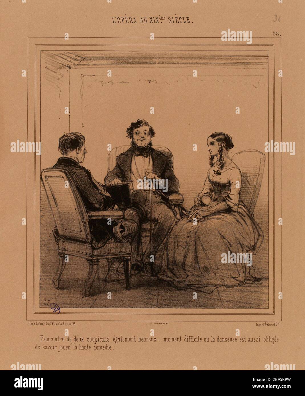 OPERA AU XIXème SIECLE [targa 38] | opera nel XIX secolo. (Titolo factice) Foto Stock