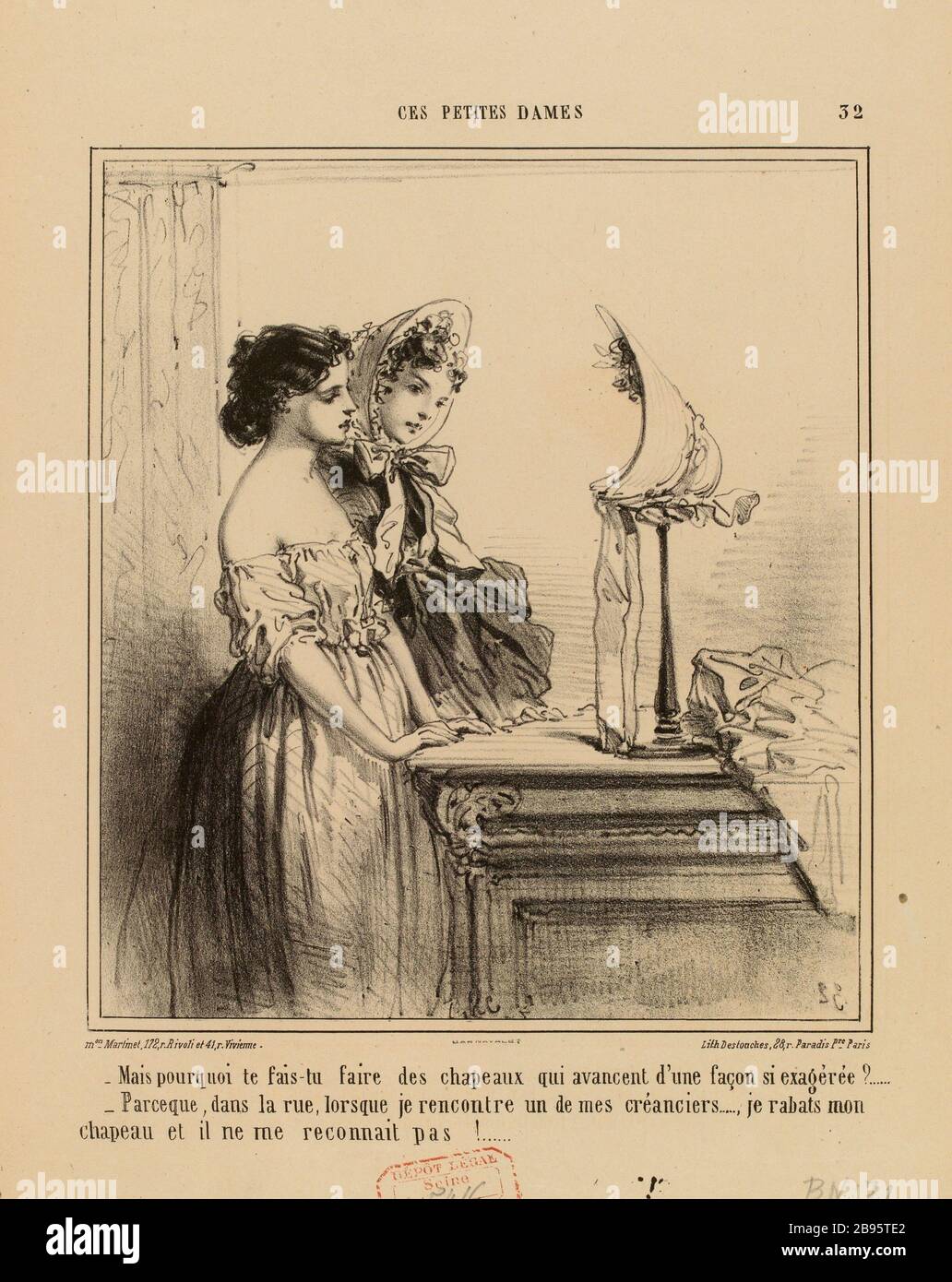 QUESTE PICCOLE SIGNORE. [Board Nº32] (sicurezza elencata (lettera)) | 1 ° successivo 1860-1861 (titolo fittizio). Foto Stock