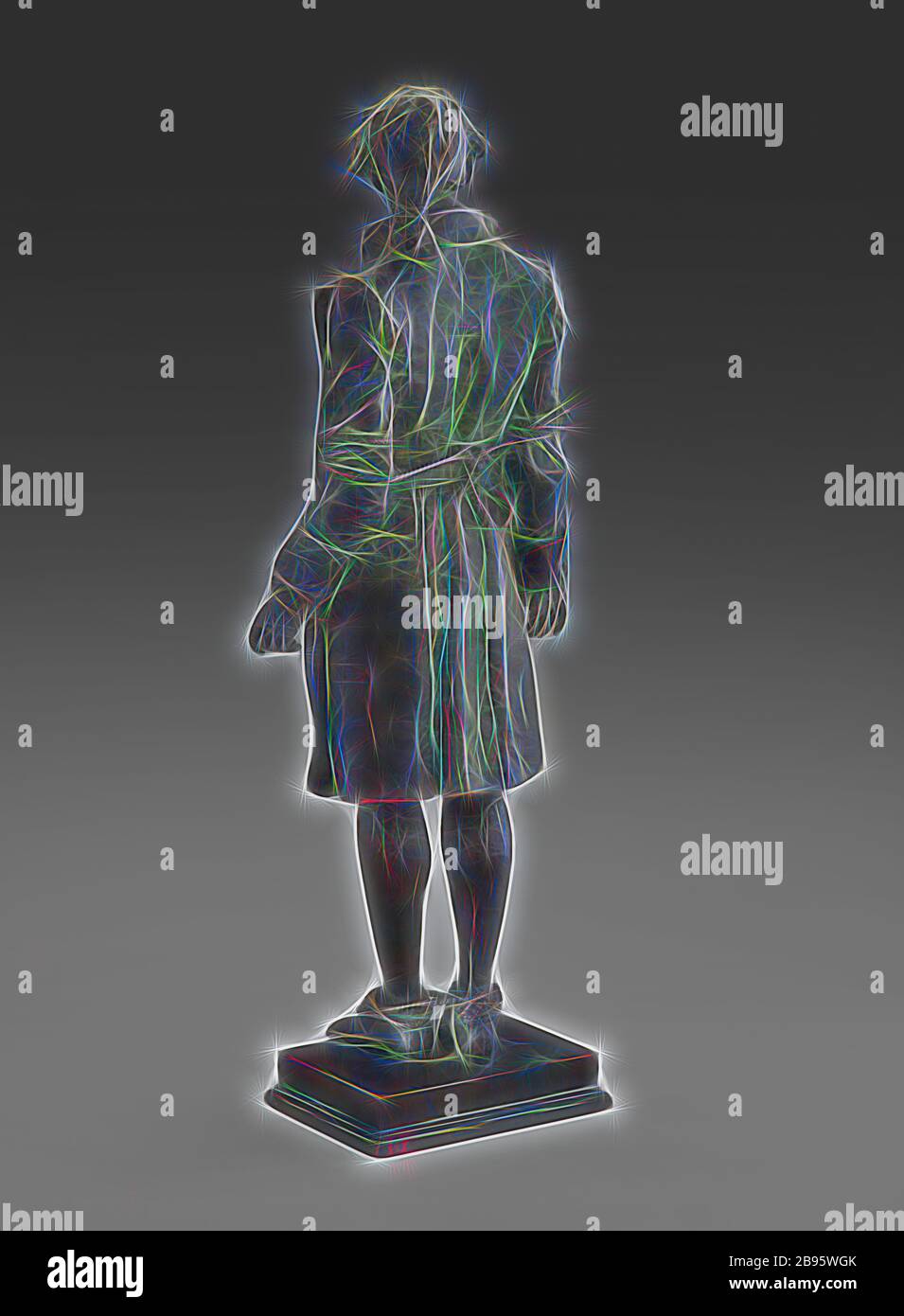 Nathan Hale, Frederick William MacMonnies (americano, 1863-1937), Jaboeuf et Rouard, Foundry (francese), 1890, bronzo, 28-1/4 x 9-3/4 x 6-1/2 pollici, firmato e datato, lato destro, vicino alla parte superiore della base: F. MacMonnies 1890 marchio della fonderia, parte superiore della base, angolo posteriore sinistro: • JABOEUF & ROUARD •, FONDEURS, A, PARIS, 10 & 12, R. DE l'ASILE POPINCOURT, American Pittura e scultura a 1945, Reimagined by Gibon, design di calda allegra luce di luminosità e raggi di luce radianza. Arte classica reinventata con un tocco moderno. Fotografia ispirata al futurismo, abbracciando l'energia dinamica della tecnologia moderna, del movimento, Foto Stock