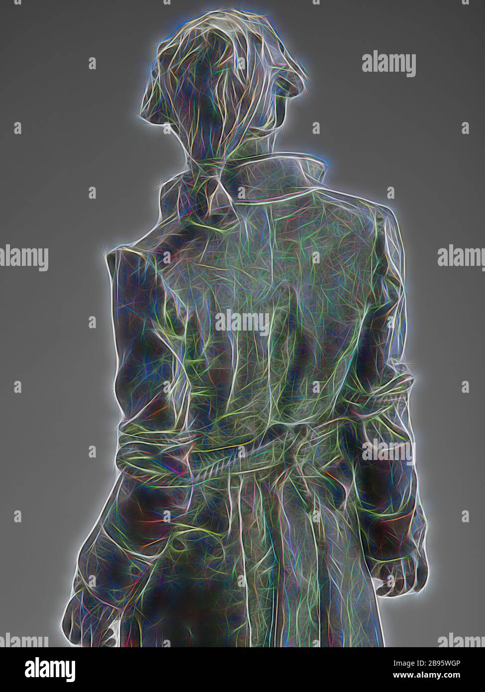 Nathan Hale, Frederick William MacMonnies (americano, 1863-1937), Jaboeuf et Rouard, Foundry (francese), 1890, bronzo, 28-1/4 x 9-3/4 x 6-1/2 pollici, firmato e datato, lato destro, vicino alla parte superiore della base: F. MacMonnies 1890 marchio della fonderia, parte superiore della base, angolo posteriore sinistro: • JABOEUF & ROUARD •, FONDEURS, A, PARIS, 10 & 12, R. DE l'ASILE POPINCOURT, American Pittura e scultura a 1945, Reimagined by Gibon, design di calda allegra luce di luminosità e raggi di luce radianza. Arte classica reinventata con un tocco moderno. Fotografia ispirata al futurismo, abbracciando l'energia dinamica della tecnologia moderna, del movimento, Foto Stock