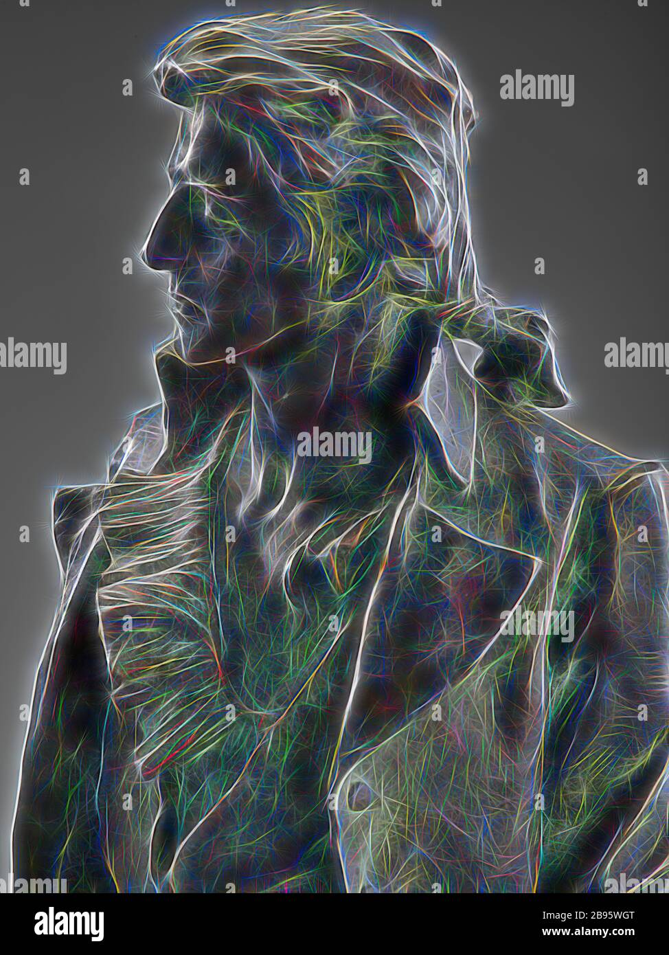 Nathan Hale, Frederick William MacMonnies (americano, 1863-1937), Jaboeuf et Rouard, Foundry (francese), 1890, bronzo, 28-1/4 x 9-3/4 x 6-1/2 pollici, firmato e datato, lato destro, vicino alla parte superiore della base: F. MacMonnies 1890 marchio della fonderia, parte superiore della base, angolo posteriore sinistro: • JABOEUF & ROUARD •, FONDEURS, A, PARIS, 10 & 12, R. DE l'ASILE POPINCOURT, American Pittura e scultura a 1945, Reimagined by Gibon, design di calda allegra luce di luminosità e raggi di luce radianza. Arte classica reinventata con un tocco moderno. Fotografia ispirata al futurismo, abbracciando l'energia dinamica della tecnologia moderna, del movimento, Foto Stock