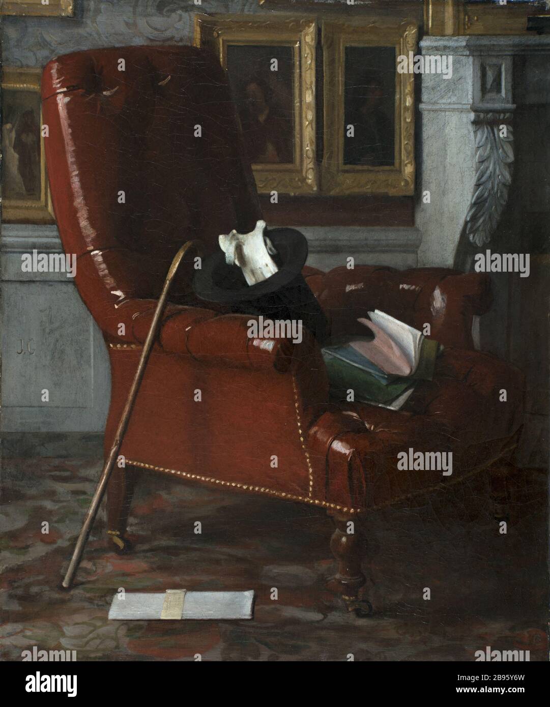 Un angolo salotto nel pittore Jean-François Gigoux (1806-1894). "Un coin de salon chez le peintre". Huile sur toile, après 1852. Musée des Beaux-Arts de la Ville de Paris, Petit Palais. Foto Stock