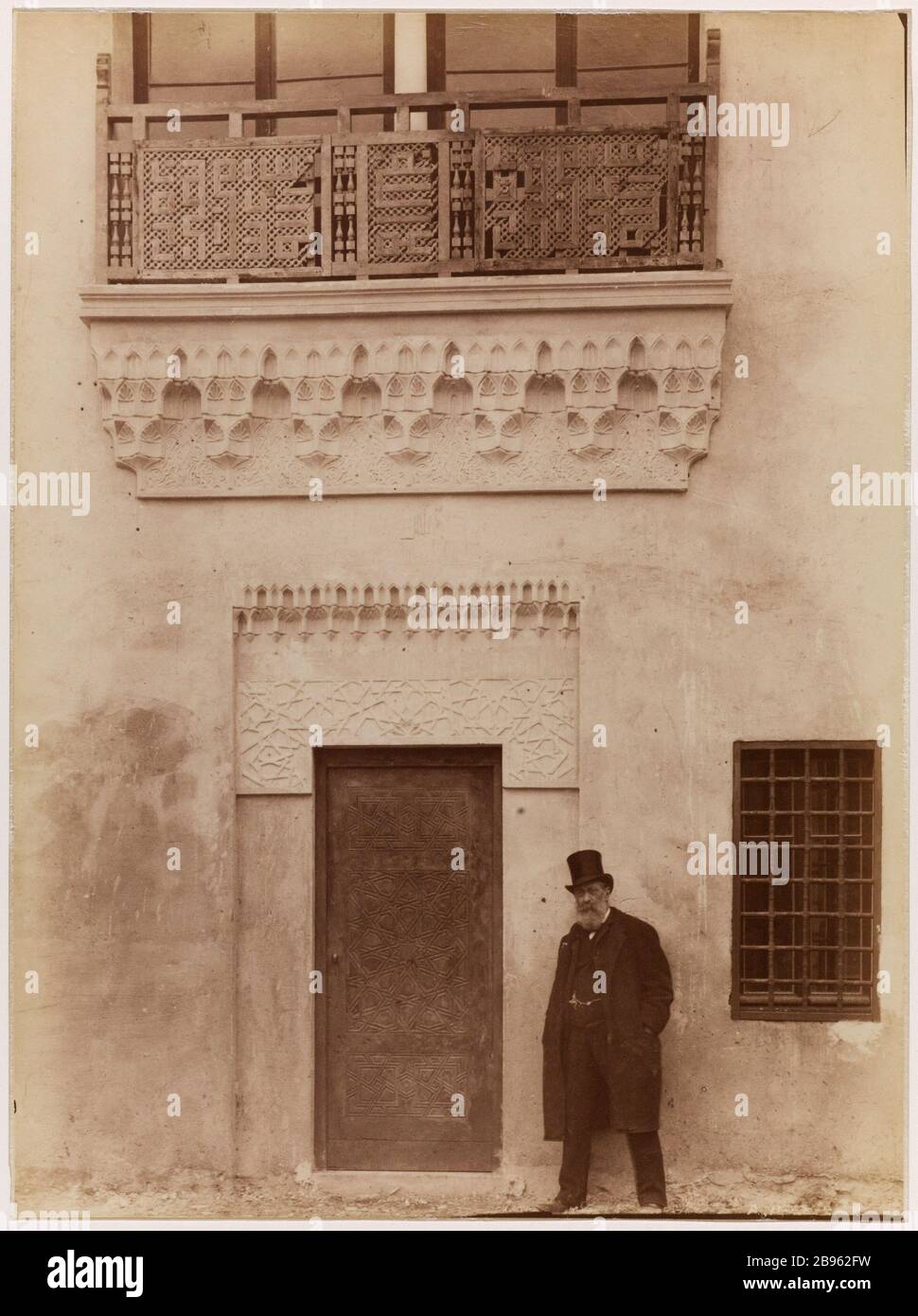Parigi, le strade del Cairo ricostituito per l'esposizione universale del 1889, il Champ de Mars, 7 ° arrondissement, Parigi. Rue du Caire reconstituée pour l'Exposition Universelle de 1889, au Champ-de-Mars, Parigi (VIIème arr.). Photographie d'Alfred Nicolas Normand (1822-1909). Albuminé di papier, 1889. Parigi, musée Carnavalet. Foto Stock