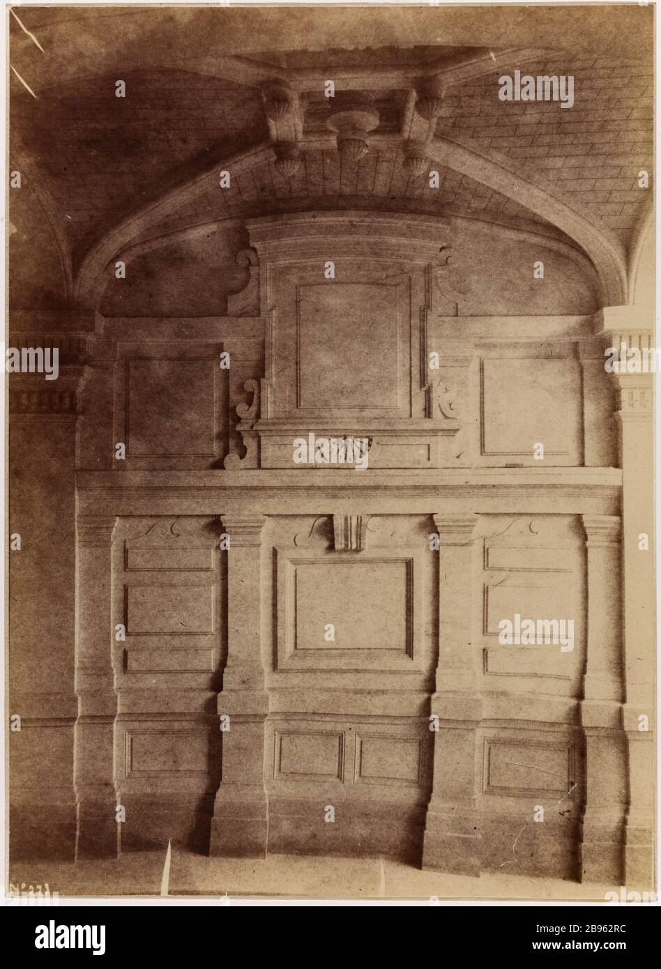 Parigi, l'hotel Reinach Avenue Van Dyck, 8 ° arrondissement, Parigi. Hôtel Reinach, avenue Van Dyck, Parigi (VIIIème arr.). Photographie d'Alfred Nicolas Normand (1822-1909). Albuminé di papier, 1886. Parigi, musée Carnavalet. Foto Stock