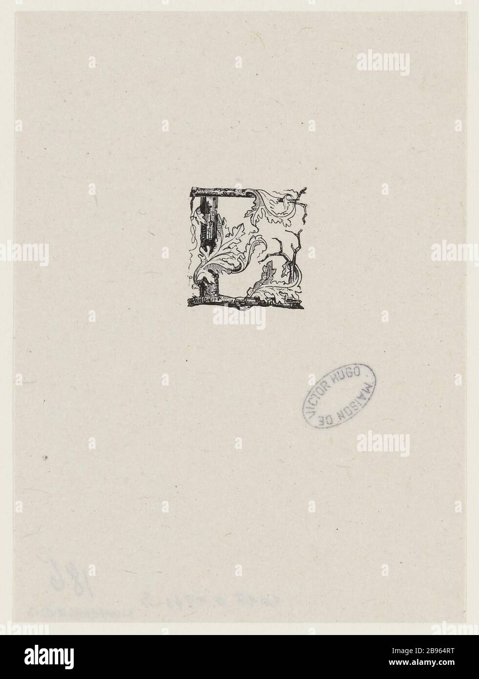 Notre Dame de Paris, il quarto libro. Lettrina Foto Stock