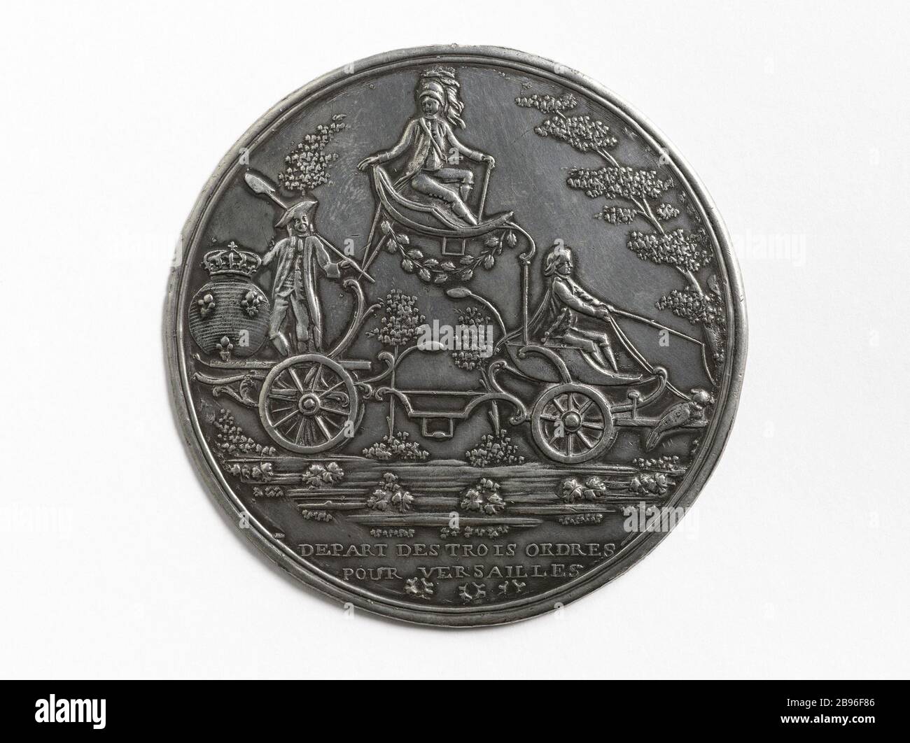 Partenza di tre ordini per Versailles 1789 Départ des trois ordres pour Versailles. Estain. 1789. Parigi, musée Carnavalet. Foto Stock