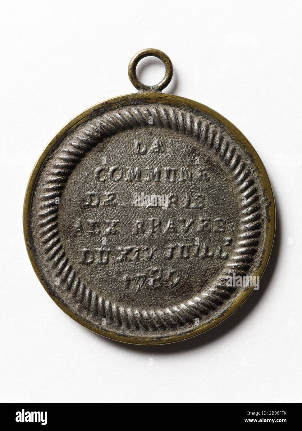 Alla gloria della nazione francese, nel 1789 Pierre-François Palloy (1755-1835). "A la gloire de la Nation française, 1789". FER, 1789. Parigi, musée Carnavalet. Foto Stock