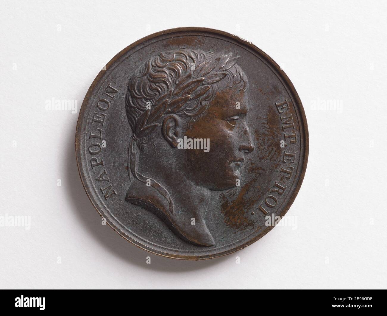 Battaglia di Wagram, 6 luglio 1809 Bertrand Andrieu (1761-1822). Bataille de Wagram, 6 juillet 1809. Bronzo. Parigi, musée Carnavalet. Foto Stock