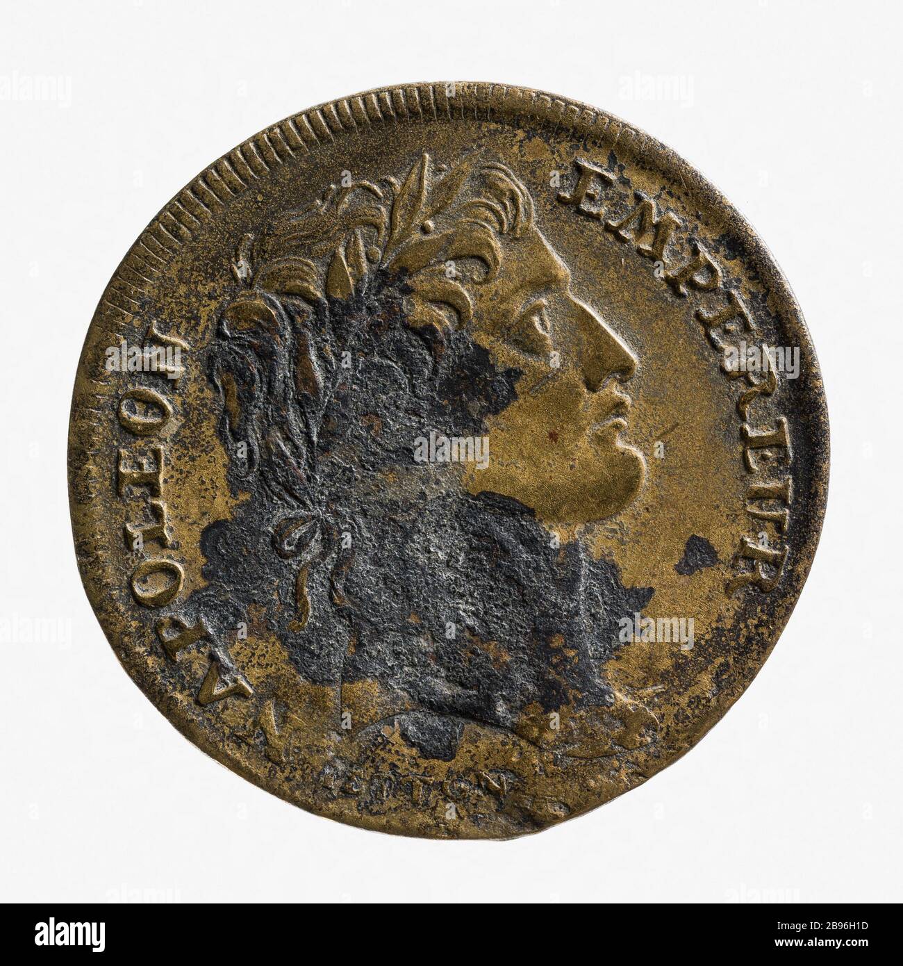 L'incoronazione di Napoleone, nel 1804 (titolo fittizio) Lauer. Le couronnement de Napoléon Ier. Laiton, 1804. Parigi, musée Carnavalet. Foto Stock